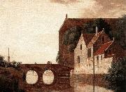 HEYDEN, Jan van der View of a Bridge oil painting on canvas